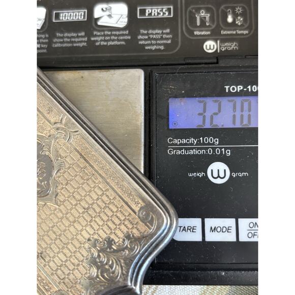 Sterling Silver Edwardian Engraved Cigarette Card Hinged Case 32.7g 925 - Picture 10 of 12